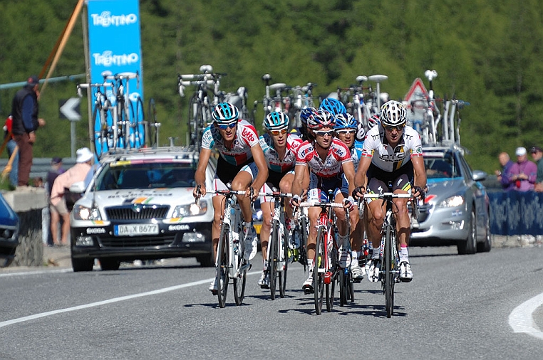 DSC_1357.jpg - da sinistra: i belgi Francis DE GREEF e Bart DE CLERCQ della Omega Pharma-Lotto; Giampaolo CARUSO della Katusha e Kanstantsin SIVTSOV bielorusso della HTC.