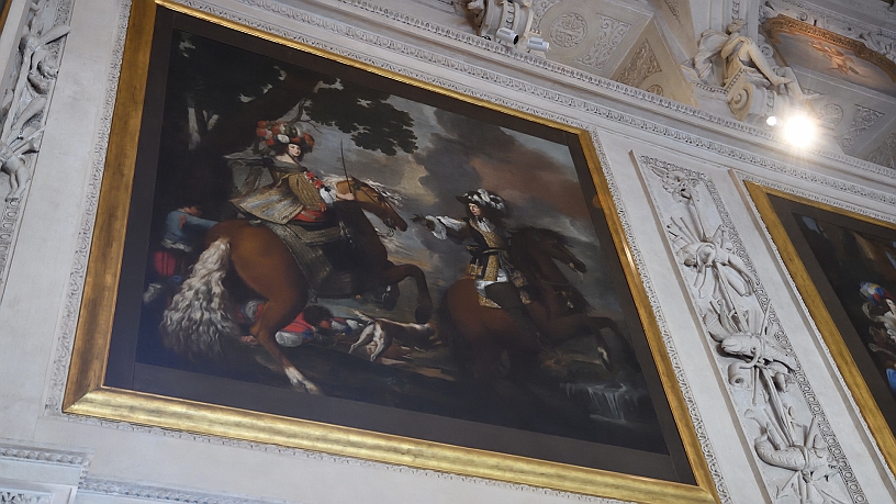 MAK_4850.jpg - Charles Dauphin ha dipinto Cristina di Fleury marchesa di San Giorgio ed Emanuele Filiberto di Savoia-Carignano a cavallo. E’ un olio su tela del 1663 ca.