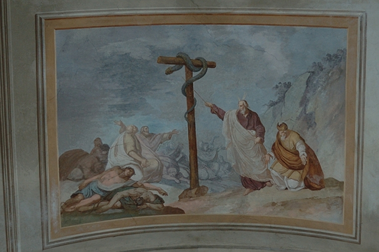 52_DSC_6759.jpg - ...e da affreschi tra cui questa croce con un serpente e non se ne conosce altra simile.